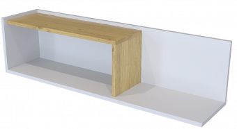 Полка "STIF" белый/Дуб бунратти