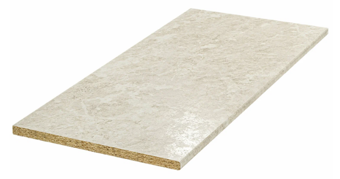 Столешница (28 мм) к кухне  готовое решение угловая  Plain, Renni, Exlusive Королевский опал (левая)