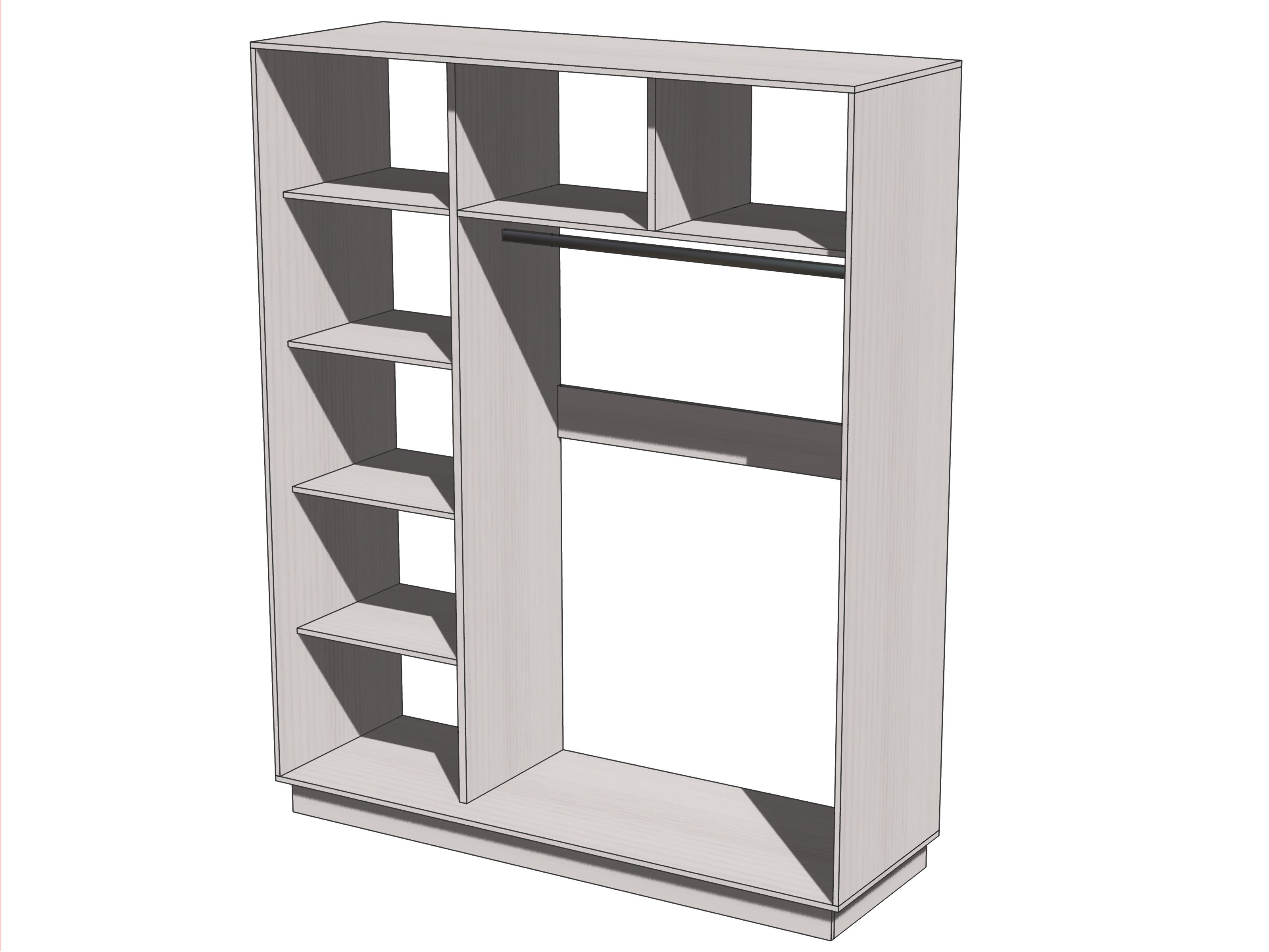 Шкаф-купе "Лайндор" Корпус к шкафу-купе 3-х дверн. 1800 анкор белый