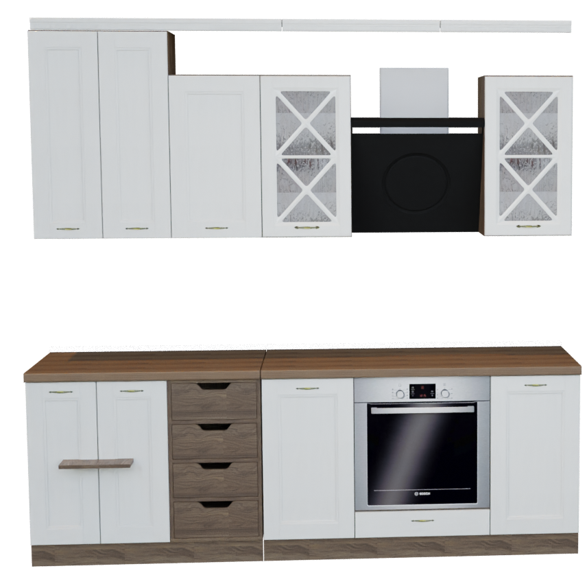 Кухня "Skandy" орех палдао 2,4м