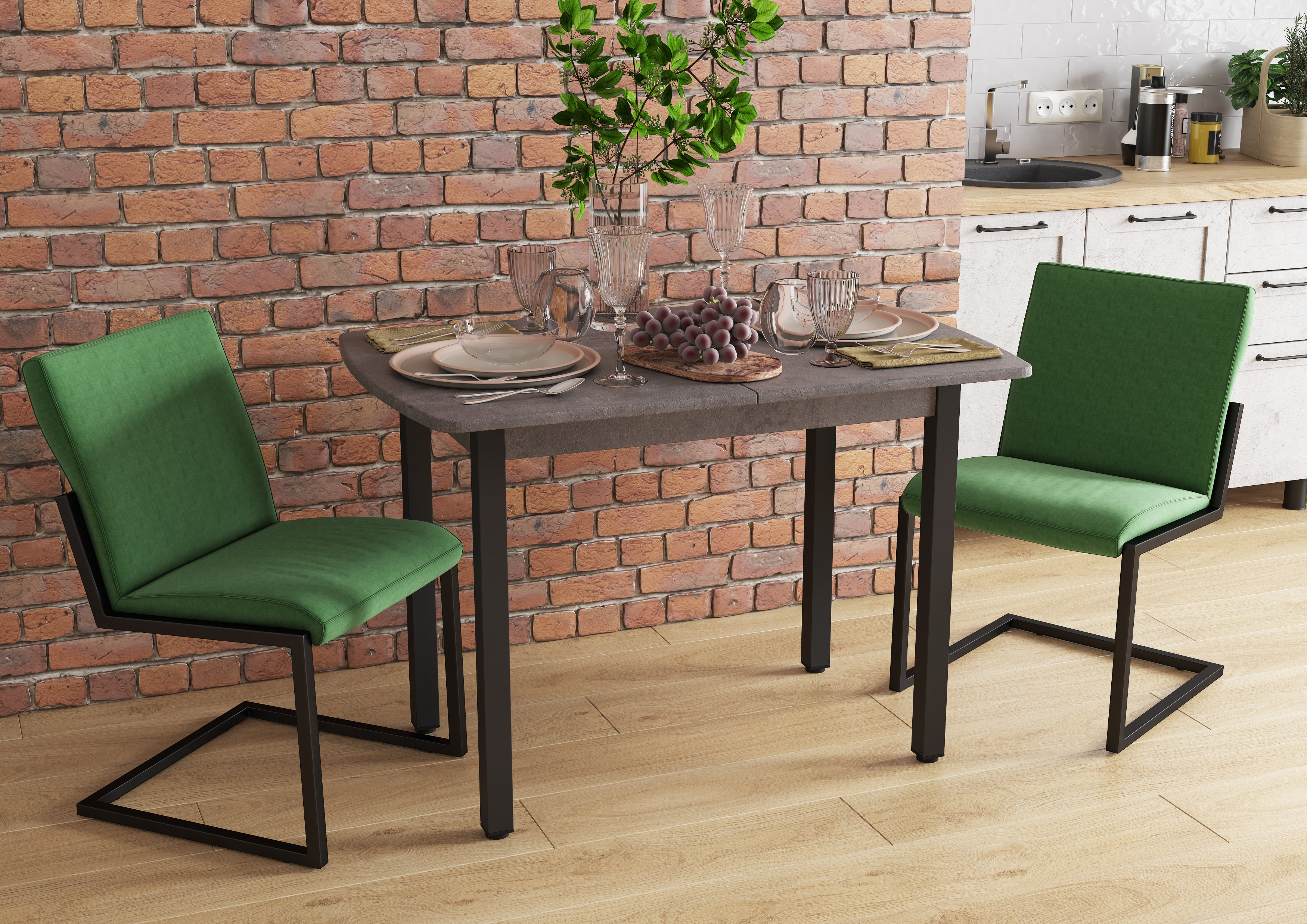 Стол обеденный МДФ Милан -МИНИ (800*600) Без опор