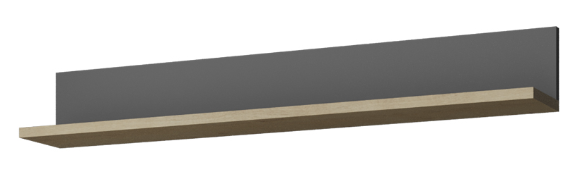 Стенка "Брейк" Полка большая 1260 дуб бунратти/базальт