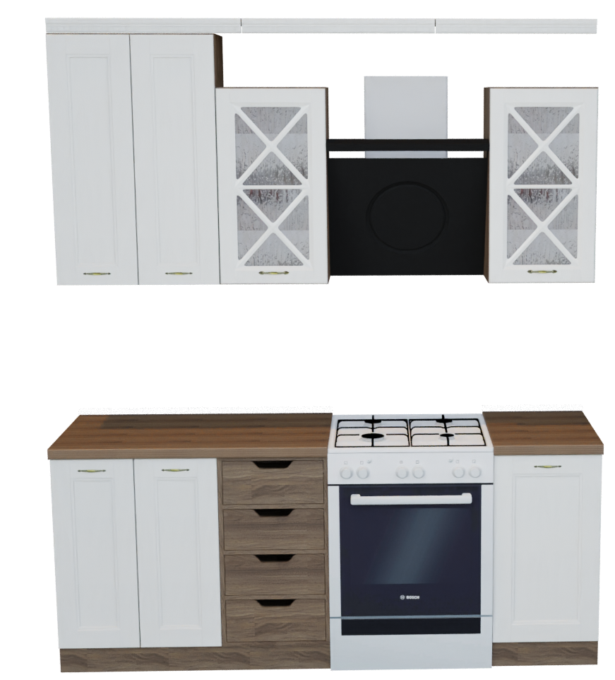 Кухня "Skandy" орех палдао 2,0м