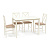 Обеденный комп. эконом Хадсон (стол+4 стула) Hudson Dining Set дерев.гевея lvory white тк.