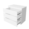 Комод "Твист-мини" 3ящ. Белый (БЕЗ ФУРНИТУРЫ)