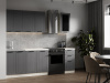 Кухня GRACIA graphite 1,8м (без столешницы, мойки, сушки)